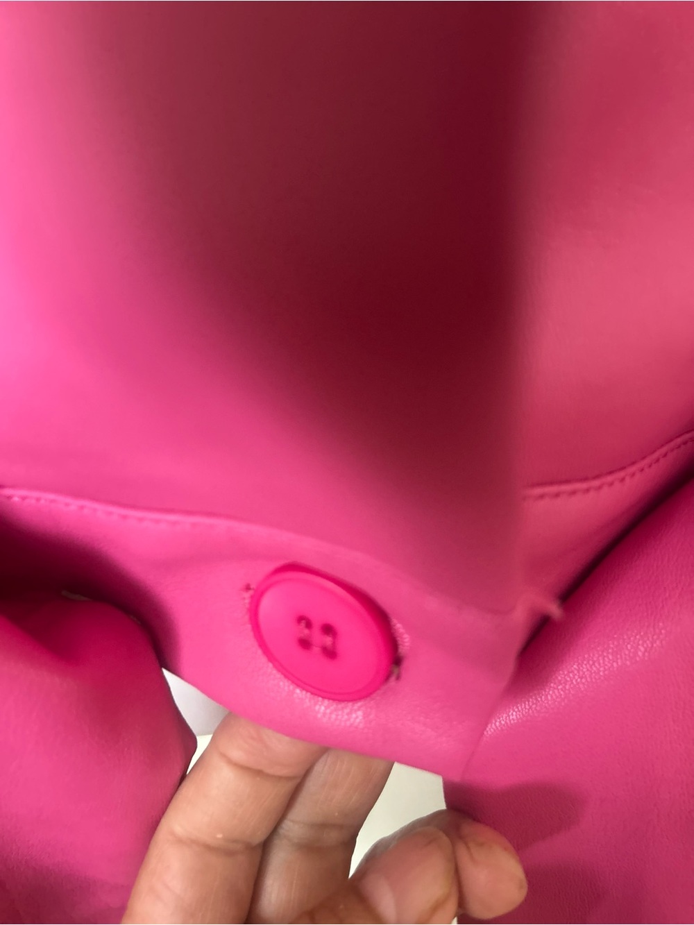 PRETTYLITTLETHING Vibrant Hot Pink Cropped Faux Leather Jacket Sz 6 - Picture 5 of 8
